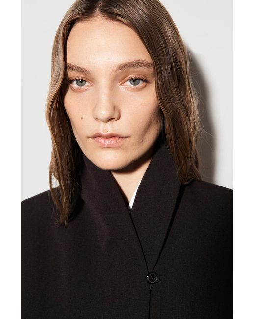 COS Black Shawl-Collar Wool-Blend Blazer