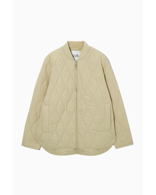 COS Synthetic Quilted Liner Jacket in Beige (Natural) | Lyst