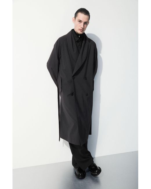 COS Black The Technical Wool-blend Trench Coat for men