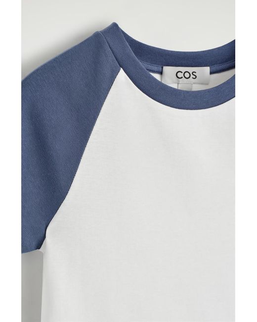 COS Blue Slim Cotton T-Shirt