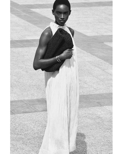 COS White Oversized Folded Clutch Bag