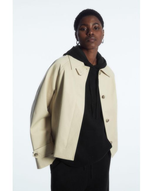 COS Natural Short Twill Trench Coat