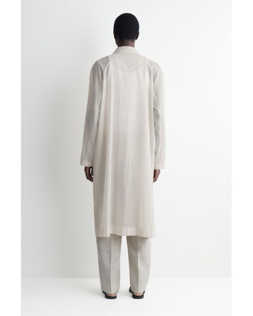 COS White Technical Sheer-Nylon Trench Coat for men