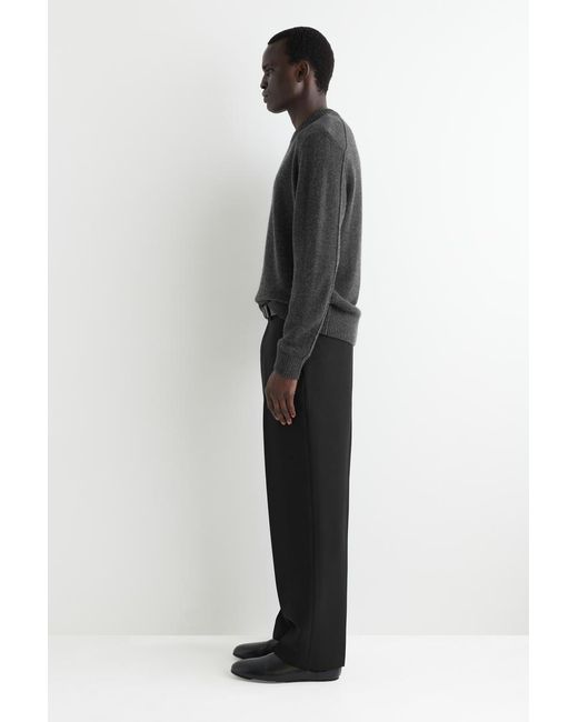 COS Black Cashmere Crew-Neck Sweater for men