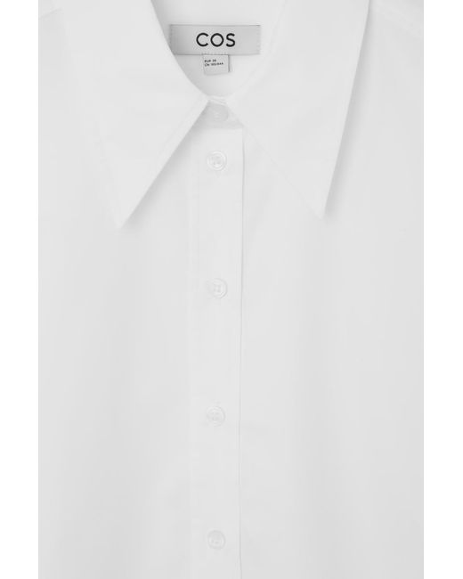 COS White Regular Short-sleeved Tunic Shirt