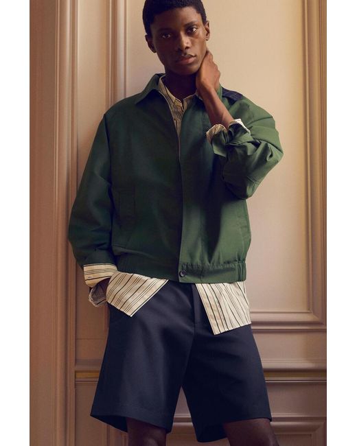 COS White Oversized Striped Cotton-Poplin Shirt for men
