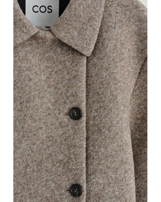 COS Natural Boiled Wool-Blend Short Jacket