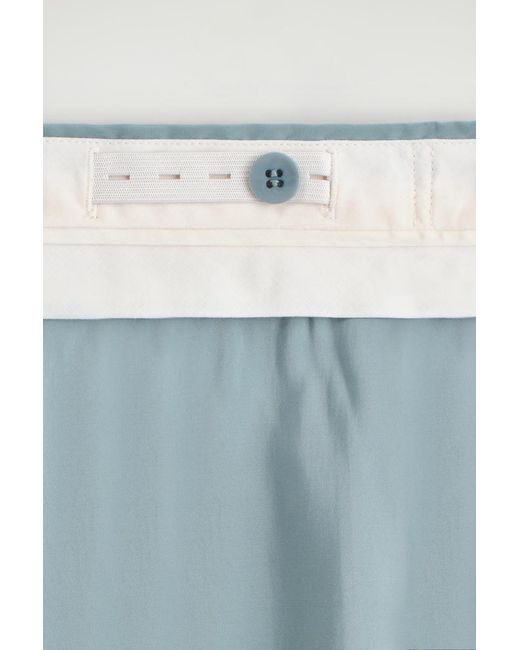 COS Blue Fluid Pleated Culottes
