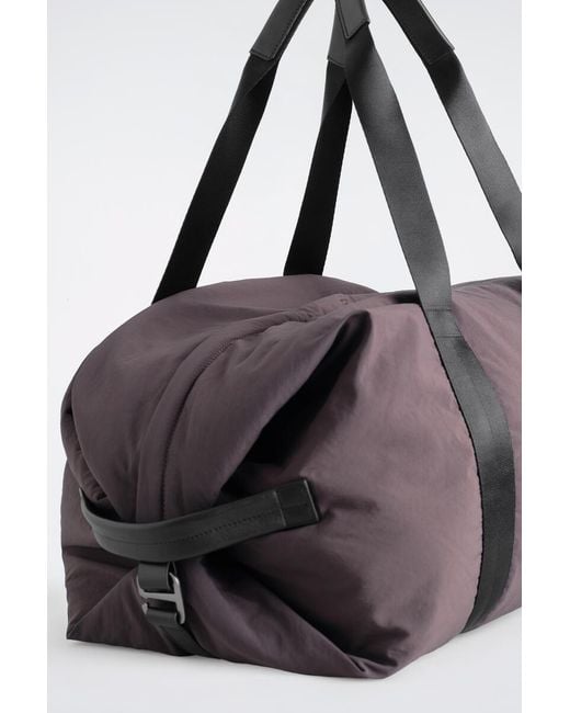 COS Brown Leather-Detail Duffle Bag for men