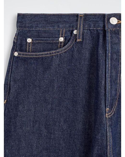 COS Blue Mallow Relaxed-Fit Barrel-Leg Jeans for men
