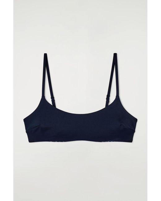 COS Blue Scoop-neck Bikini Top