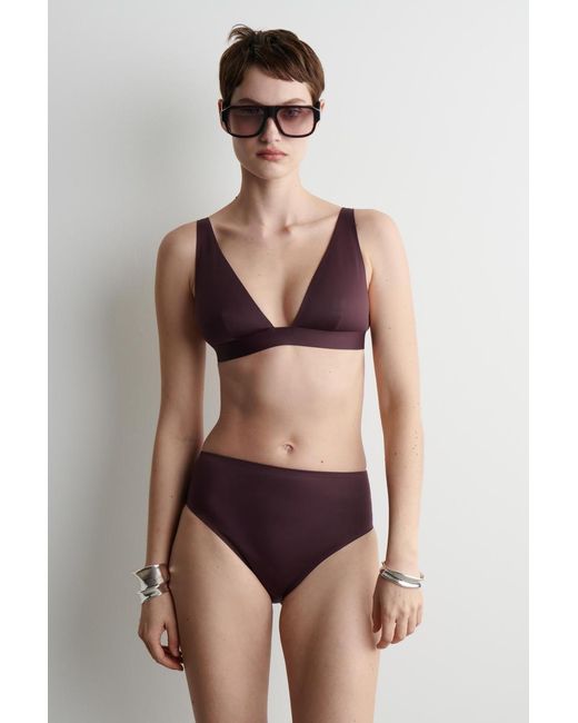 COS Red Bikinioberteil Aus Scuba