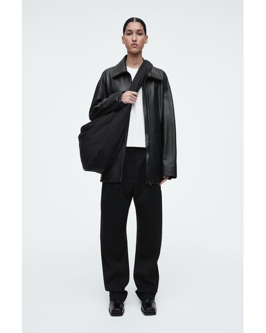 COS Black Kite Oversized Shoulder Bag