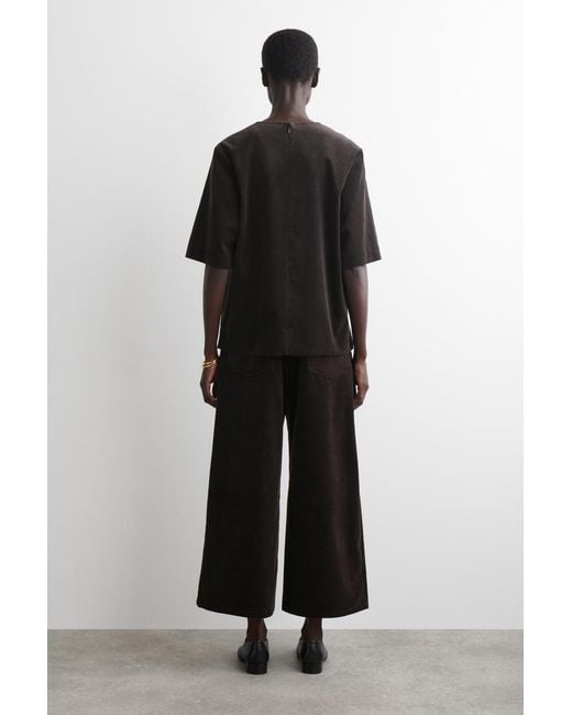 COS Black Corduroy Culottes