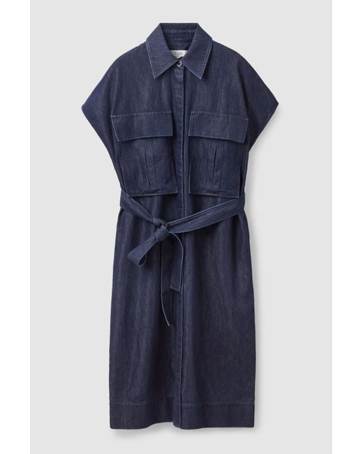 Denim utility clearance dress