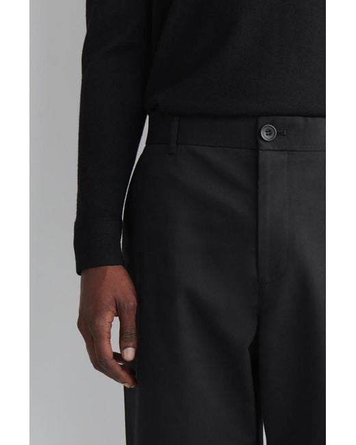 COS Black Cotton Regular-Fit Straight-Leg Chinos for men