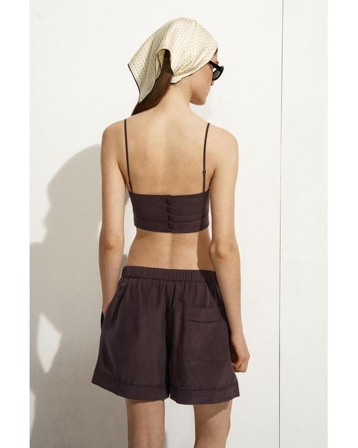 COS Brown Silk Bralette