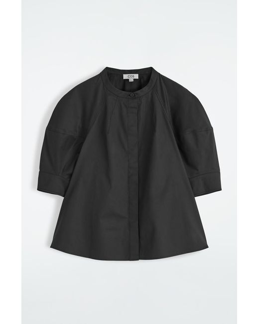 COS Black Puff-Sleeve Blouse