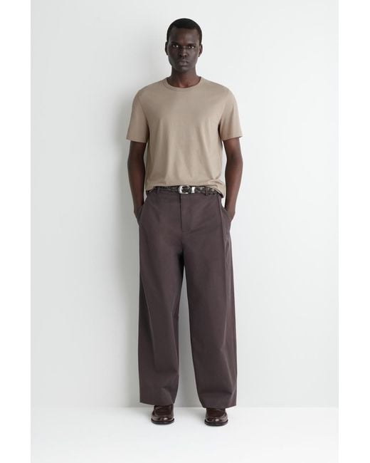 COS Natural Brushed-Cotton Shirt for men