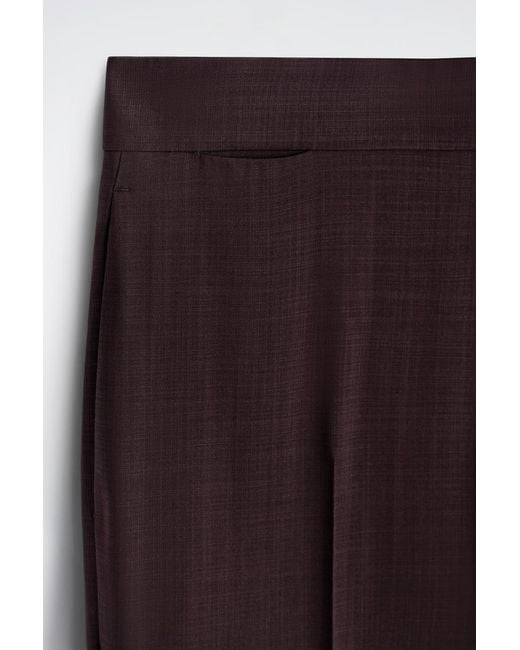 COS Purple Fluid Wool Slim-Fit Pants for men