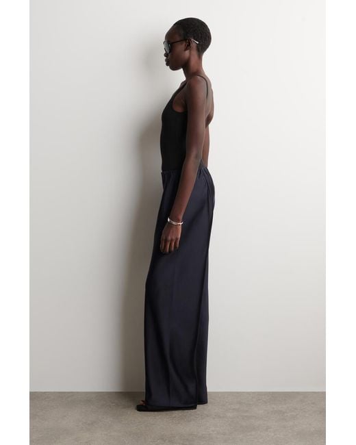 COS Blue Satin Wide-Leg Trousers