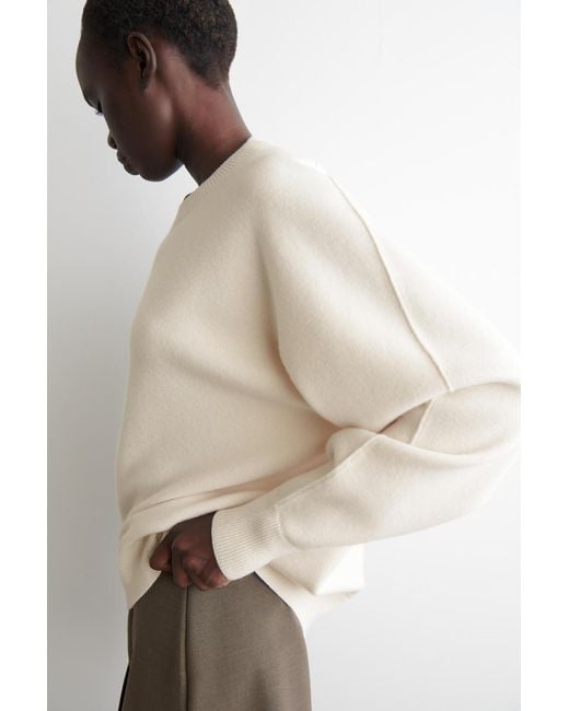COS Natural Rounded Double-Faced Wool Sweater