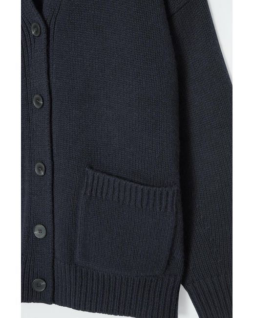 COS Blue Chunky Cashmere-blend Cardigan