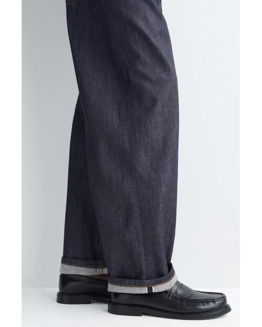 COS Gray Rider Raw Selvedge Relaxed-Fit Straight-Leg Jeans for men
