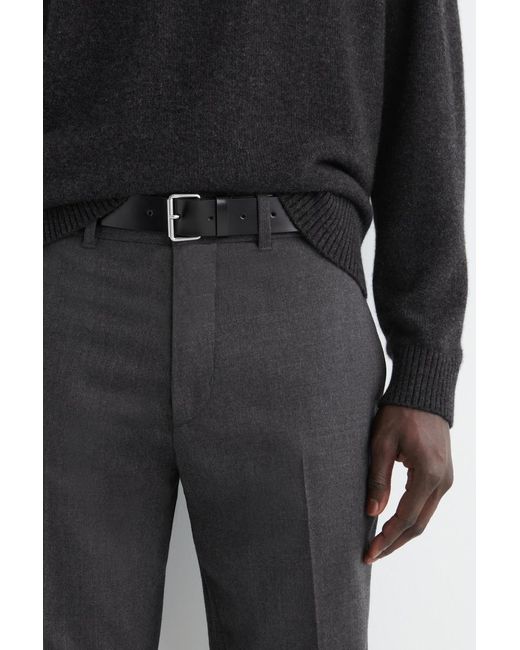 COS Gray Wool Tapered Pants for men