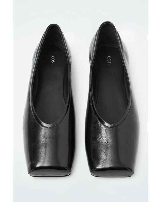 COS Black Square-Toe Ballet Flats