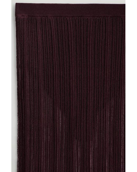 COS Purple Sheer Lace-Knit Skirt