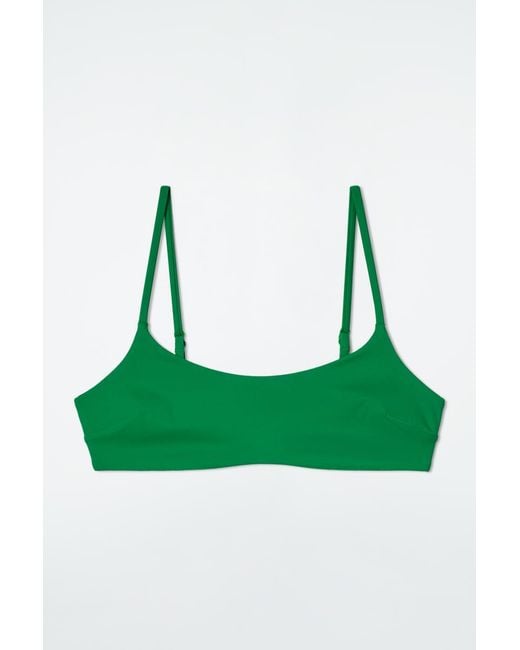 COS Green Scoop-neck Bikini Top