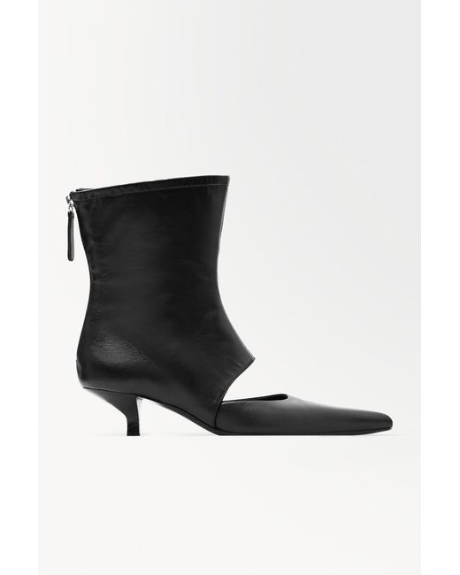 COS Black Die Sock Boots Mit Kitten-heel