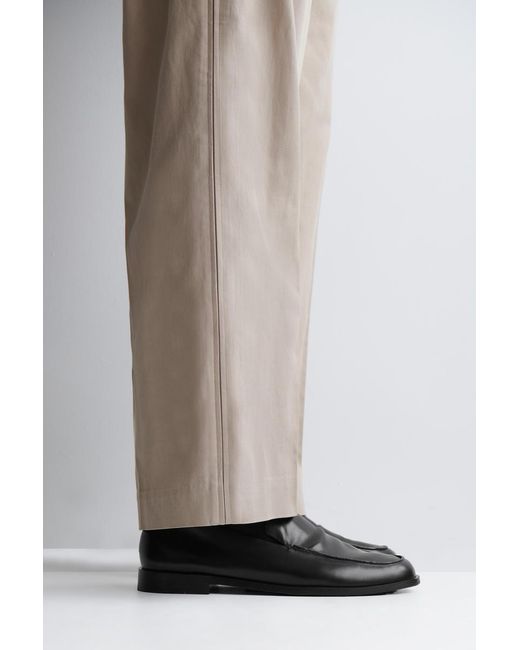 COS White Polished-Leather Loafers for men