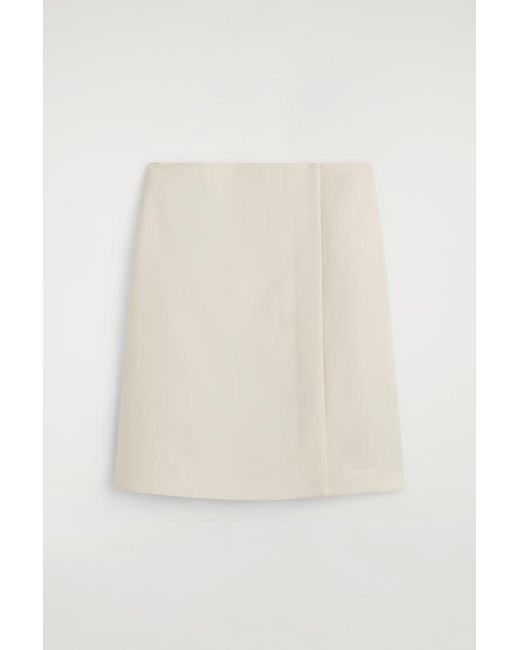 COS Natural Satin Wrap Skirt