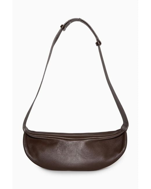 COS Leather Crossbody Bag in Brown (Metallic) Lyst
