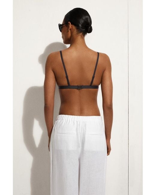 COS Blue Triangle Bikini Top