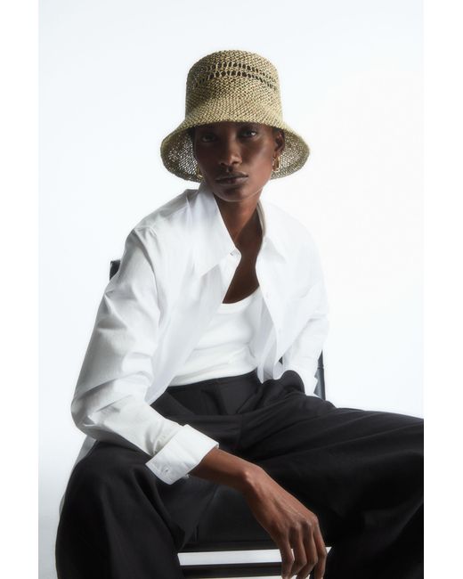 COS Straw Bucket Hat in Natural | Lyst UK