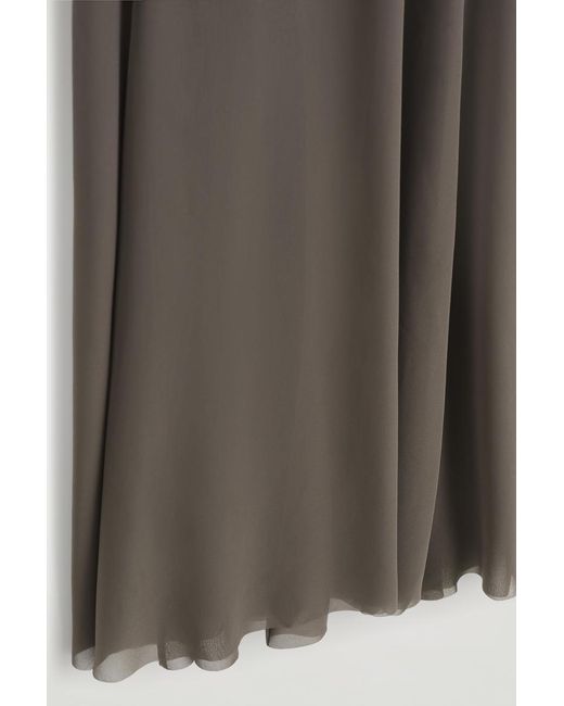COS Brown Sheer Maxi Skirt