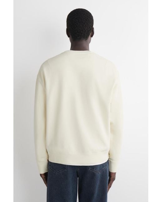 COS White Washed-Cotton Sweatshirt for men