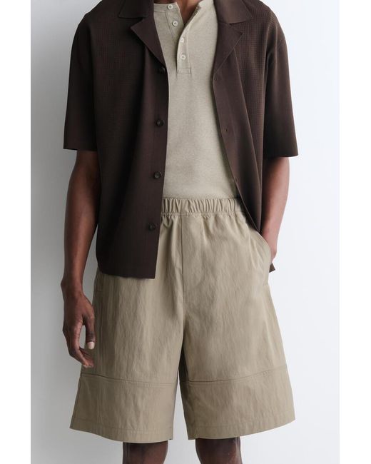 COS Natural Cotton Elasticated Knee-Length Shorts for men
