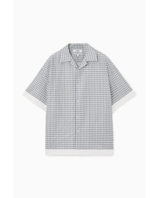 COS Oversized-kurzarmhemd Mit Print in Gray für Herren