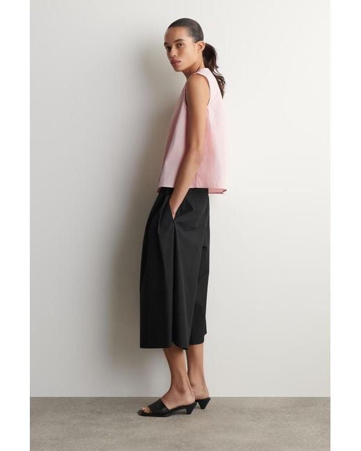 COS Pink Pleated Sleeveless Top