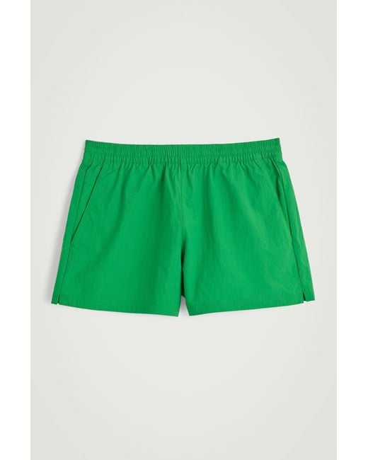 COS Green Packable Swim Shorts for men