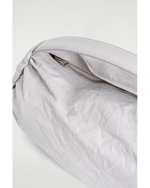 COS Gray Mini Cylinder Clutch Bag