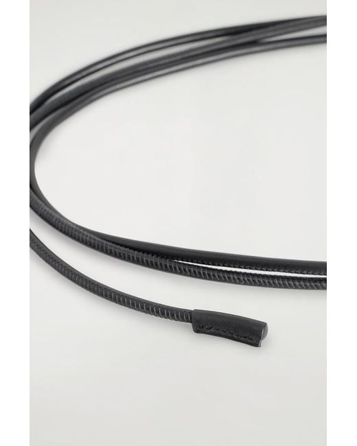 COS Black Leather Rope Belt