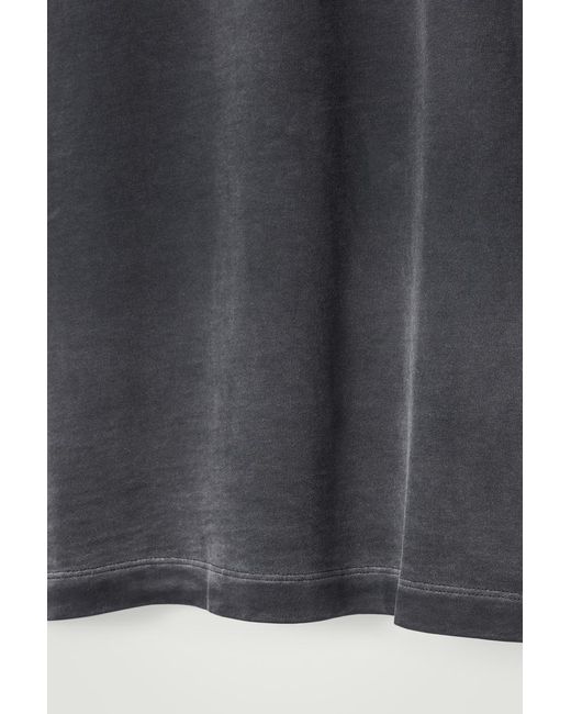 COS Blue Oversized Washed-Jersey Mock-Neck T-Shirt for men