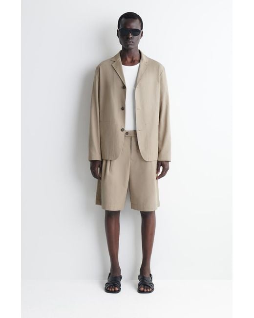 COS Natural Unstructured Cotton-Blend Blazer for men