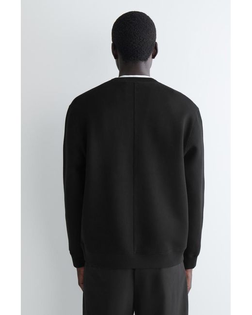 COS Black Relaxed Scuba Sweatshirt for men