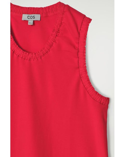 COS Gathered Cotton Tank Top